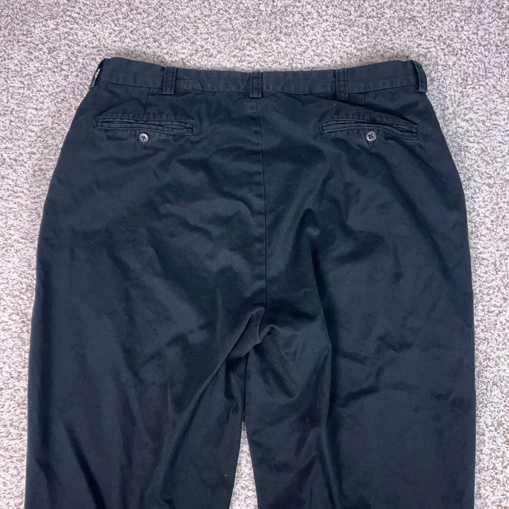 Polo Ralph Lauren Pants Mens 38x32 Black Philip Casual Cotton Chino Trousers